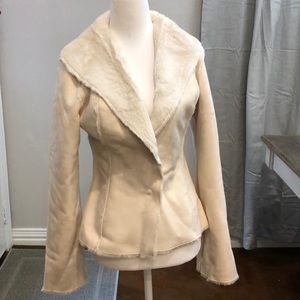 Off- White feux suede and shearling coat